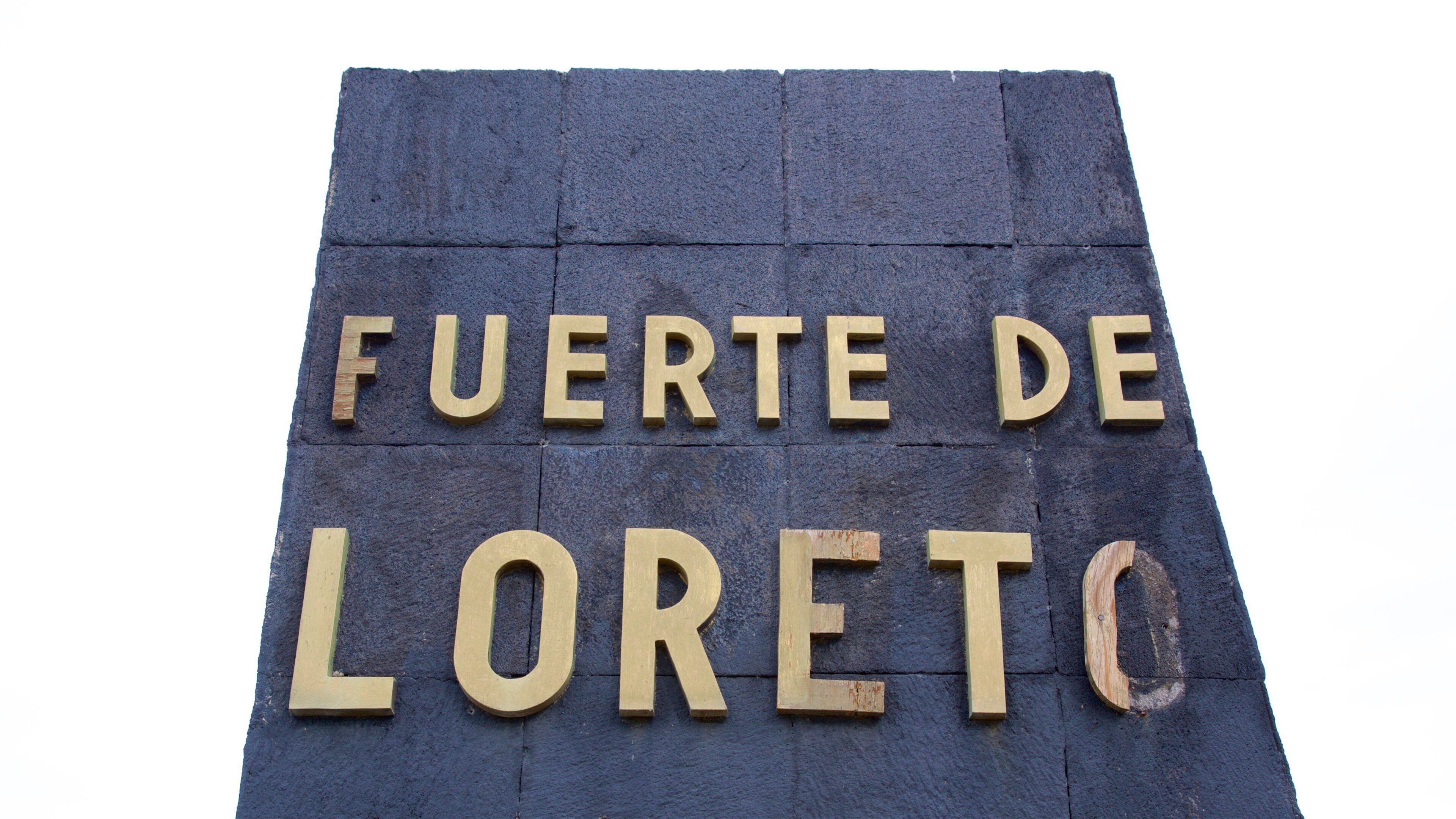 Fort Loreto showing signage