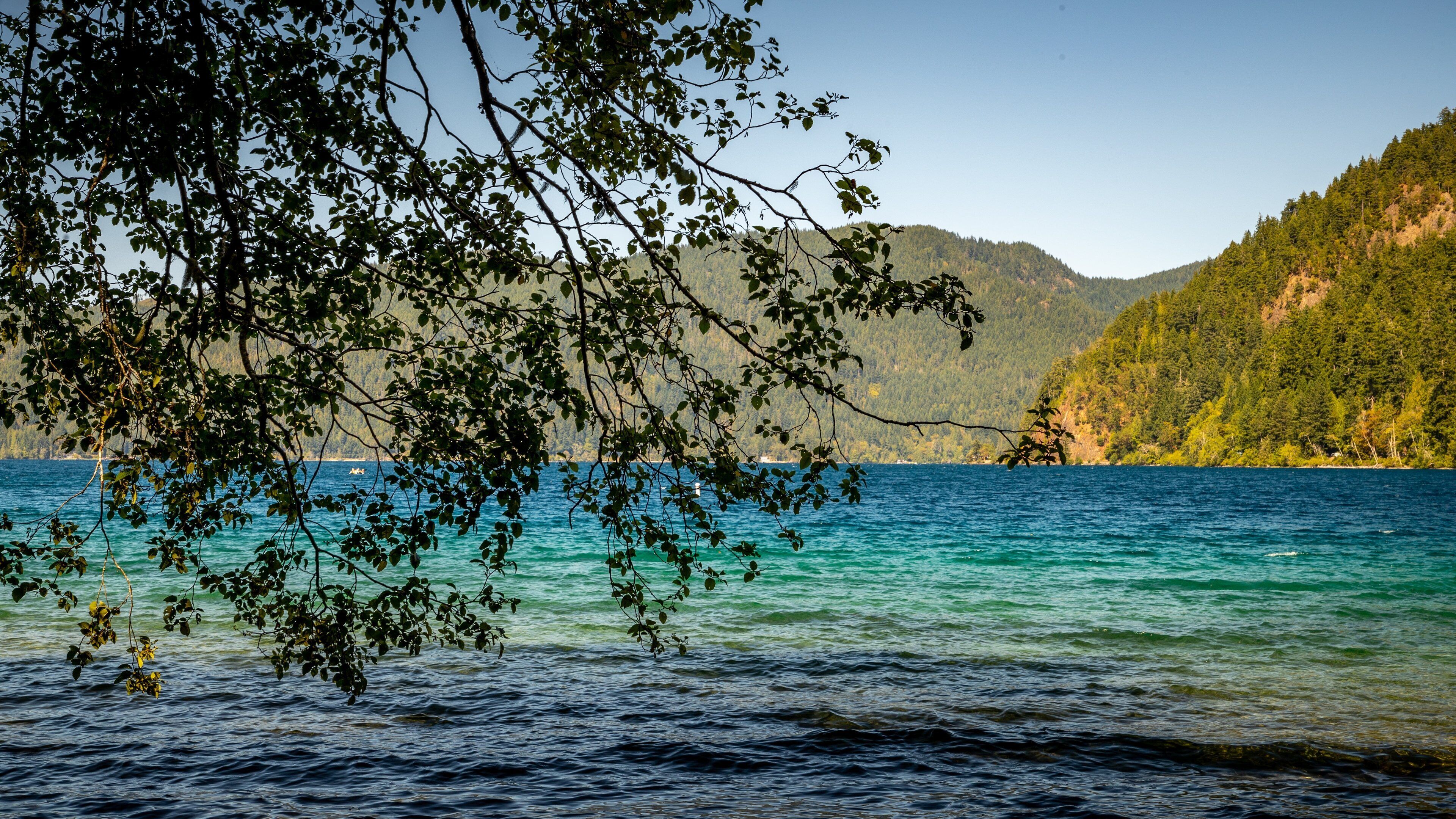 Marymere Falls featuring a lake or waterhole