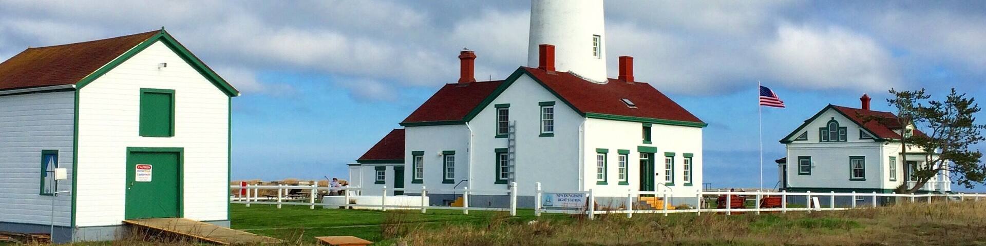 The New Dungeness lighthouse. It's a long walk but you will be delighted with the views across the Straight of Juan De Fuca of Canada. Lots of wildlife too. We spotted several bald eagles (1 juvenile), seals, and several other birds. #TakeAHike