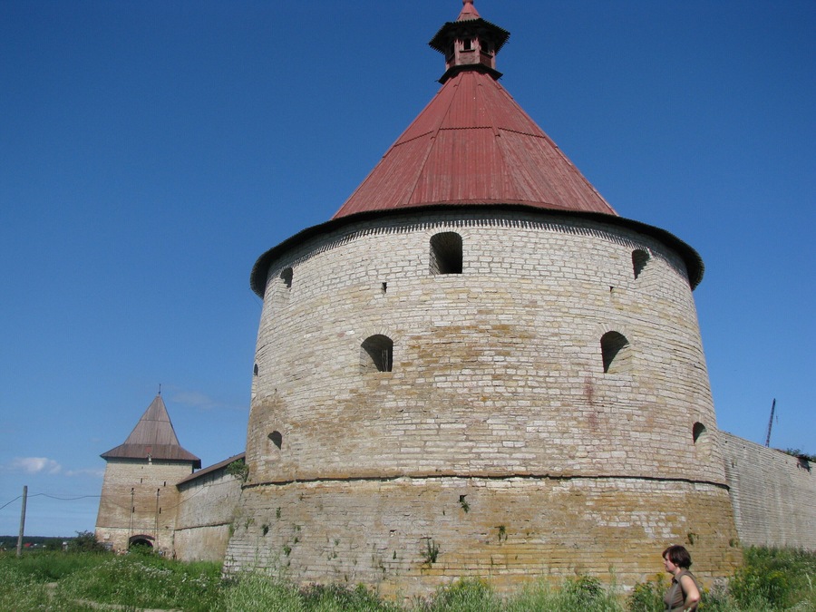 Oreshek Fortress. The ancient Russian fortress on the Orekhov island in the source of the Neva river. Founded in 1323