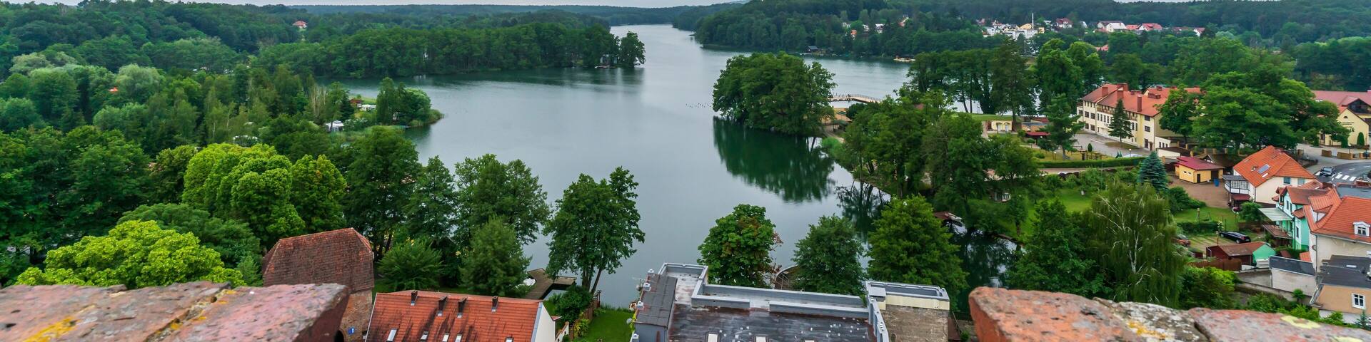 Great view from the castle tower at Lagow, Poland