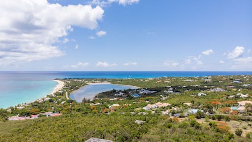 Aerial view of Les Terres Basses/Low lands, in the Caribbean island of St.Martin