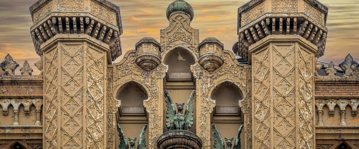 A Moorish Revival architecture styled building on the corner of Flinders Street and Russell Street in Melbourne, Australia