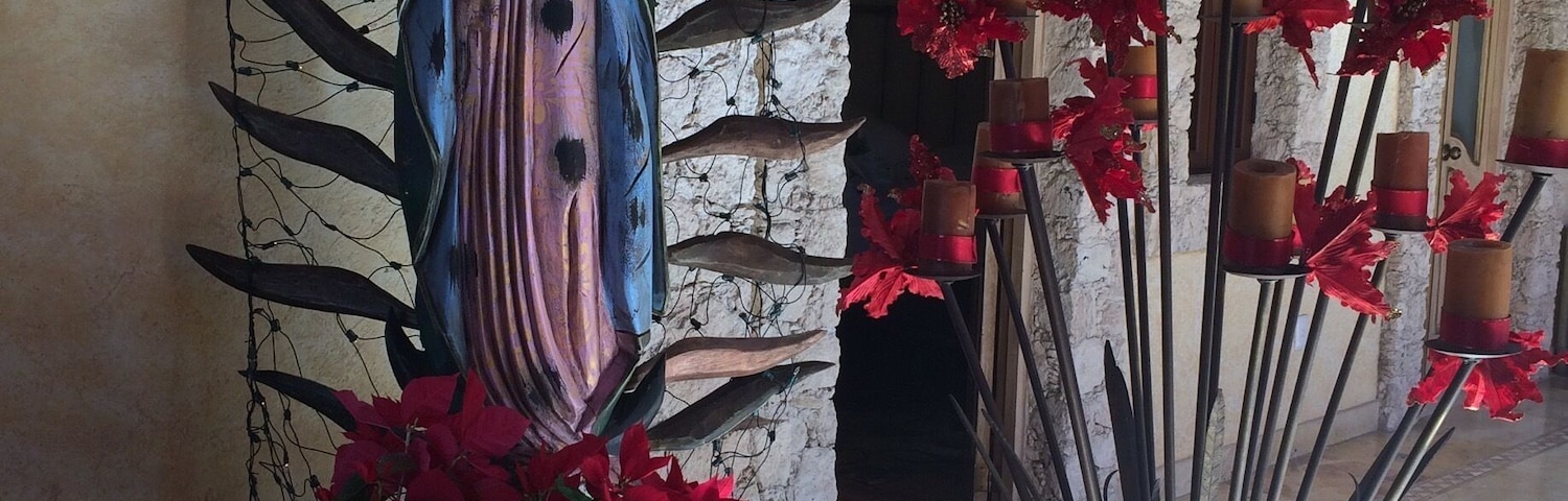 a huge Virgin at the entrance of a Hotel in one of the main streets at Peña de Bernal, Queretaro, Mexico.
Find more in >> the HolyList
#outdoors #religion #devotion #tradition #travel #troveon #mexico #virgin #altar
