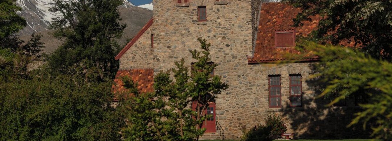 Ever seen such a picturesque building in front of the Sierras?
Inspired by the surrounding mountains, our hatchery was built to last. Expert craftsmen — led by Charles Dean of the State Department of Engineering — teamed up with Fish and Game Commissioner M.J. Connell to design a striking, durable building. Construction started in late March of 1916 with the goal of completing the project in the spring of 1917 — just in time to receive the first eggs. With the help of local builders, Mt. Whitney Fish Hatchery opened its doors in 1917.