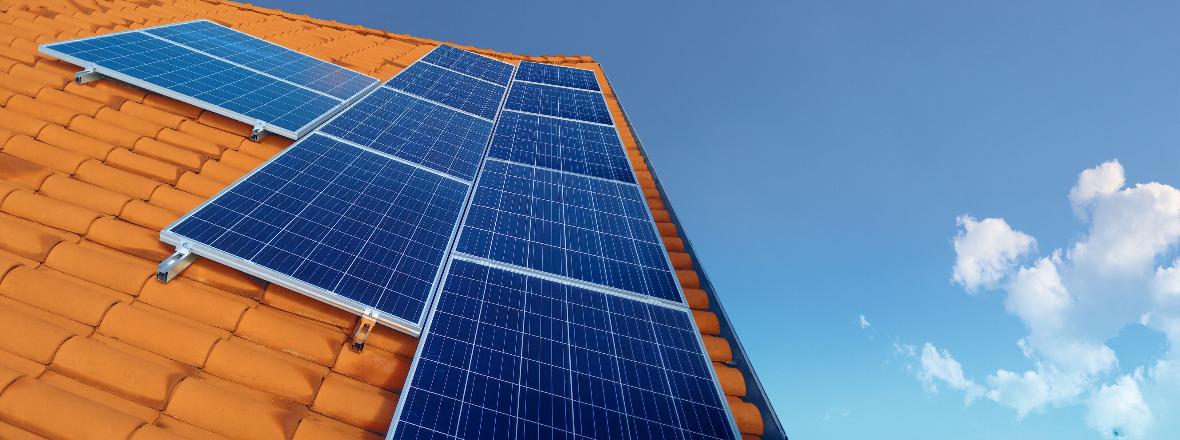 Solar panels on a building.