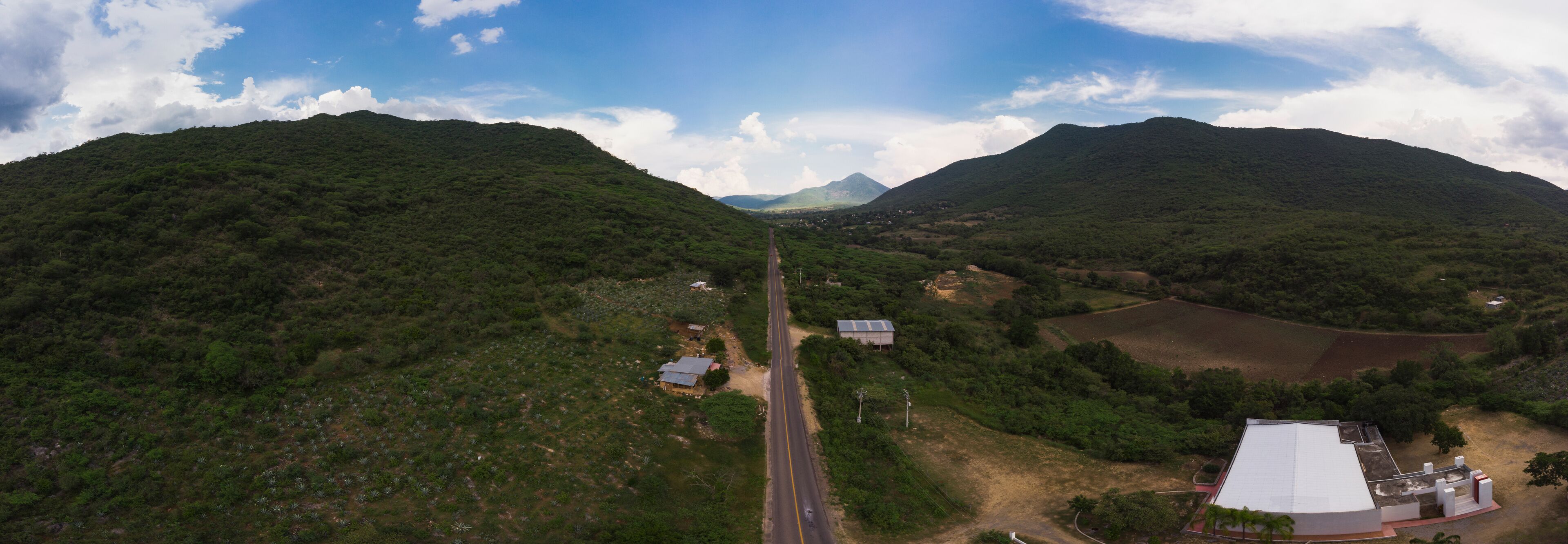 Aerial View of scenic road in Jalpan de Serra in Queretaro Mexico