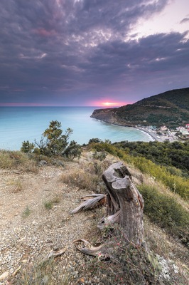 Sunset view on Dyrso, Novorossiysk.