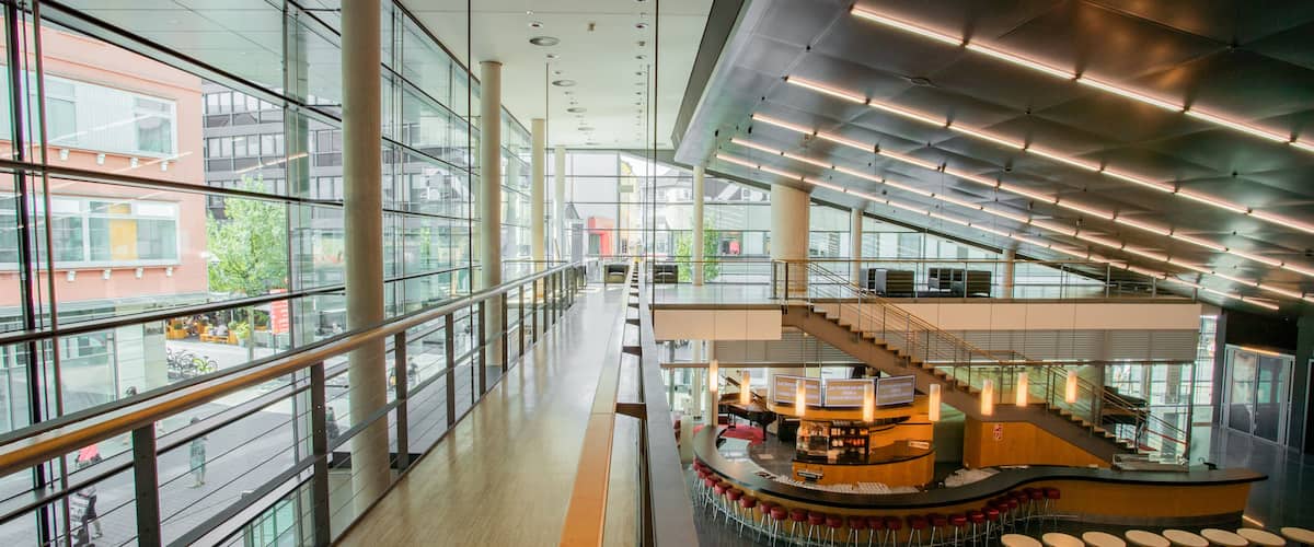 Dortmund Concert Hall which includes interior views and a bar