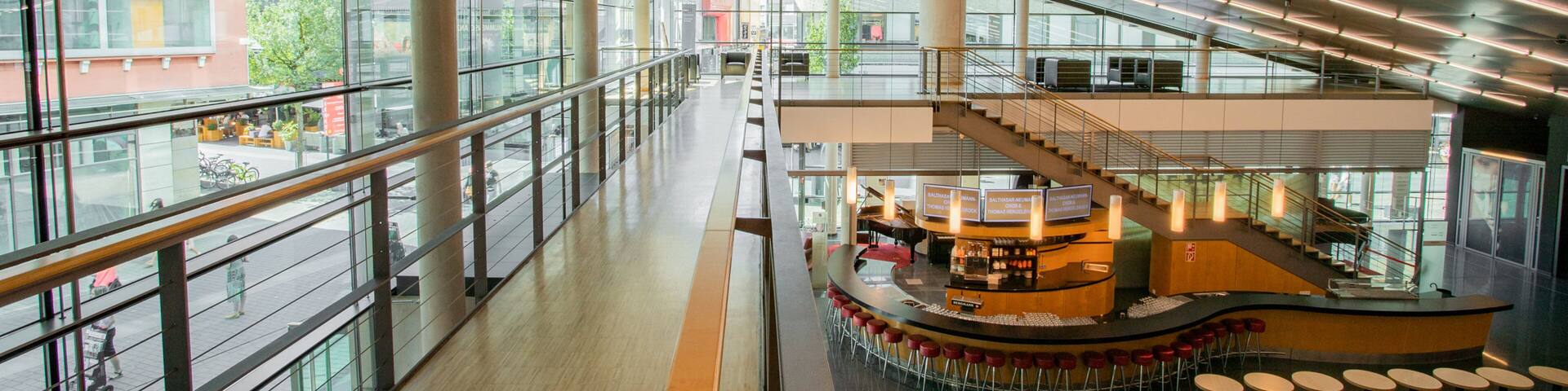 Dortmund Concert Hall which includes interior views and a bar