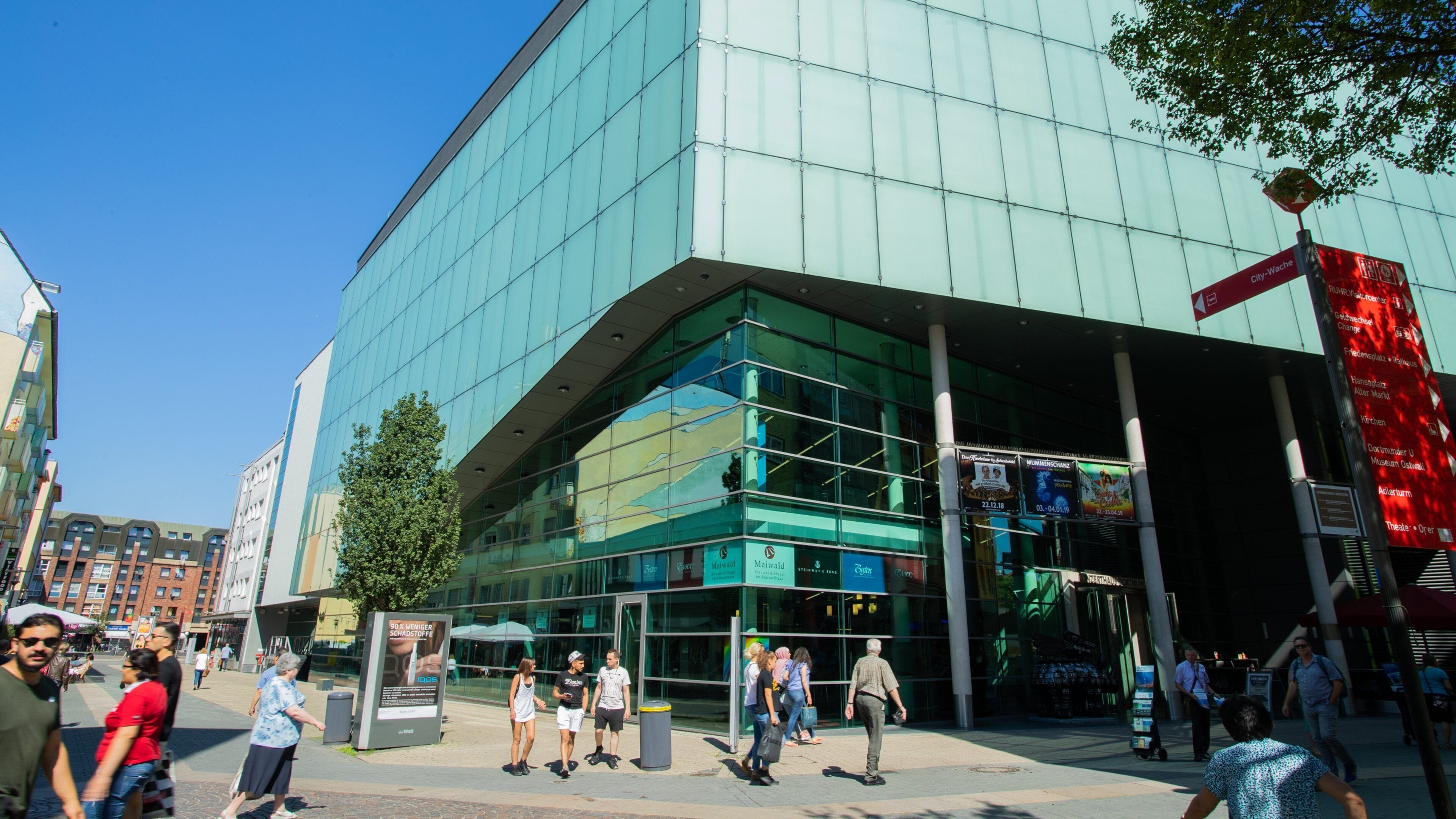 Dortmund Concert Hall which includes street scenes as well as a small group of people
