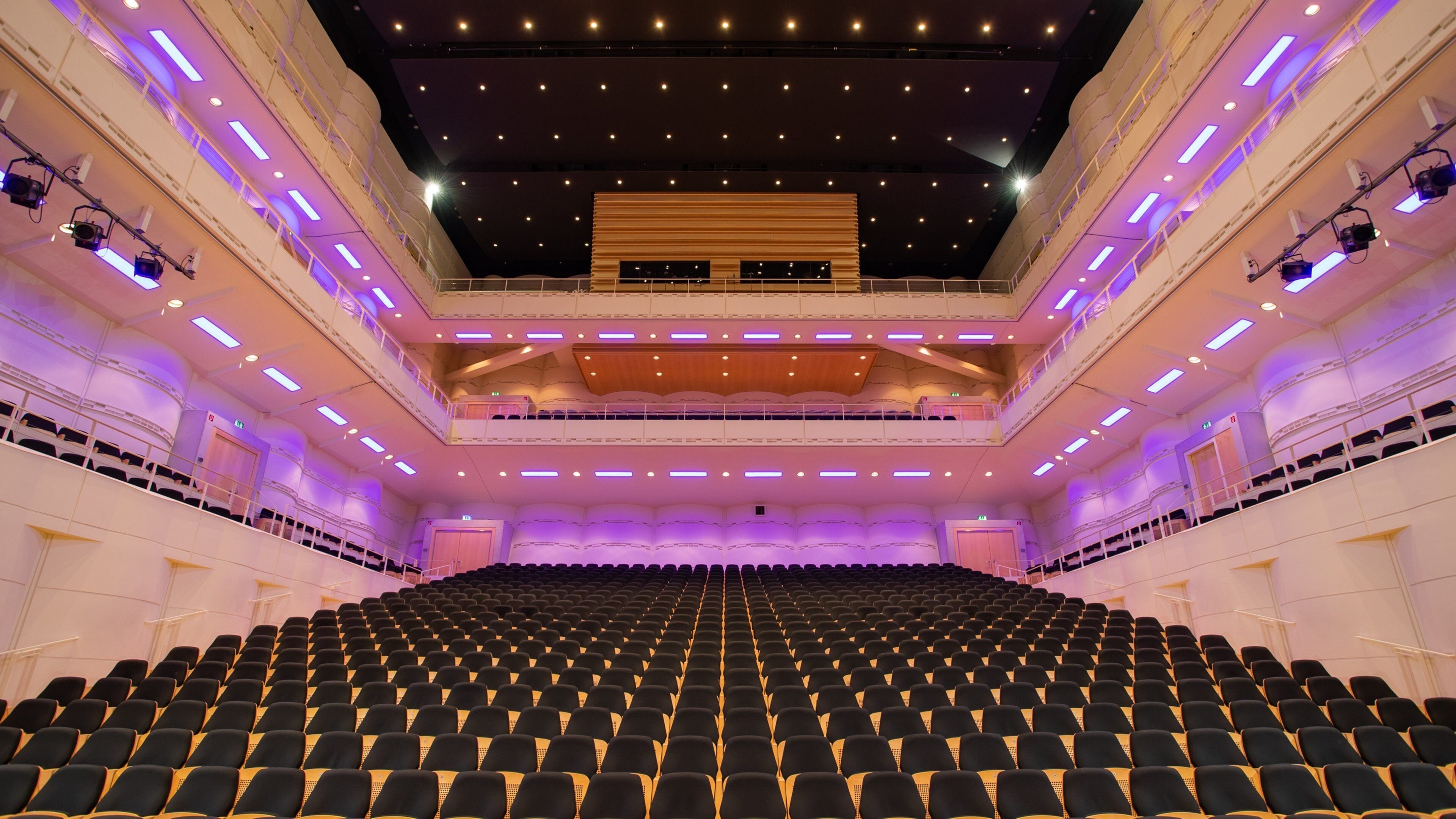 Dortmund Concert Hall featuring theater scenes and interior views