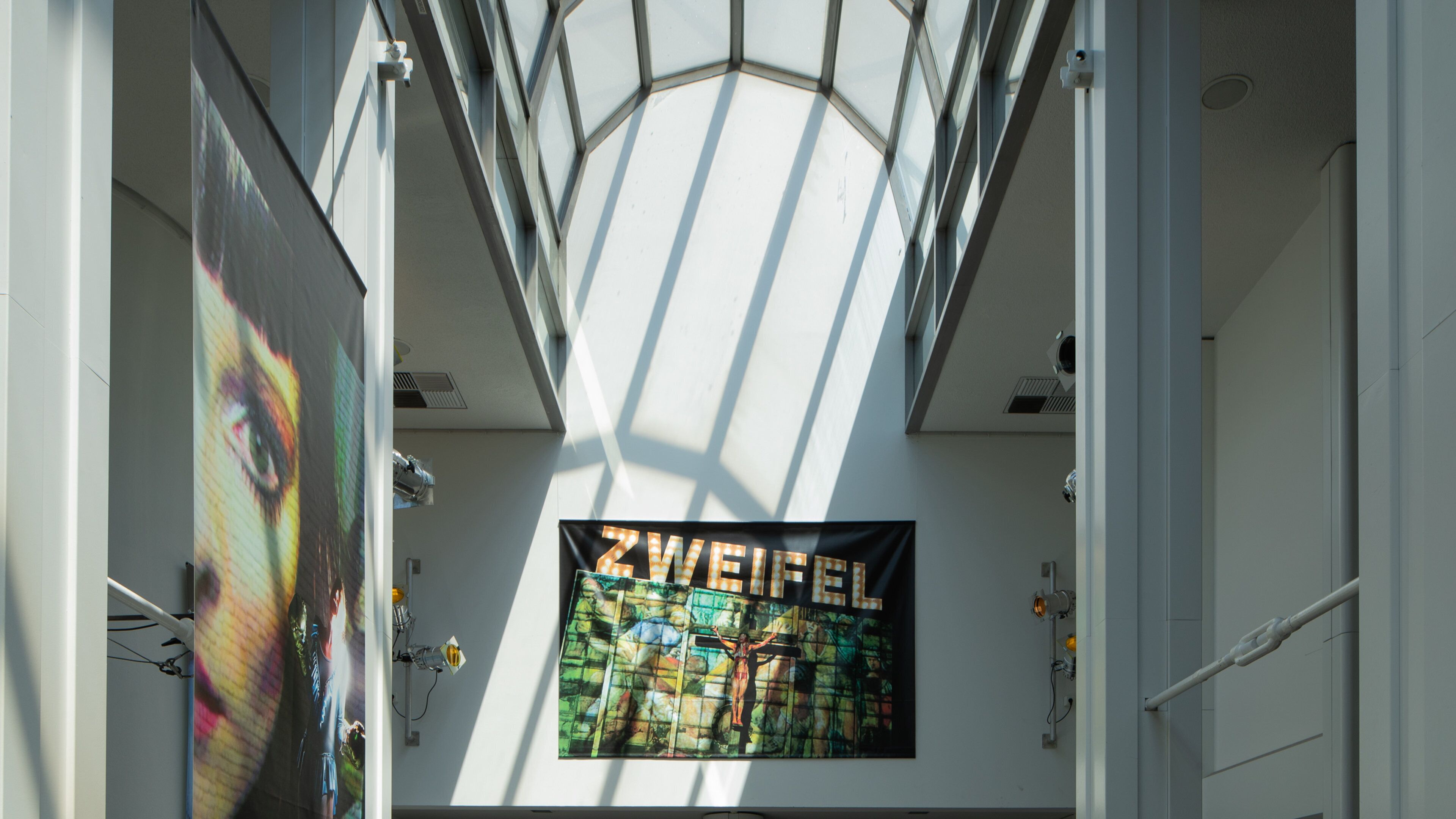 Dortmund Opera House featuring interior views and signage