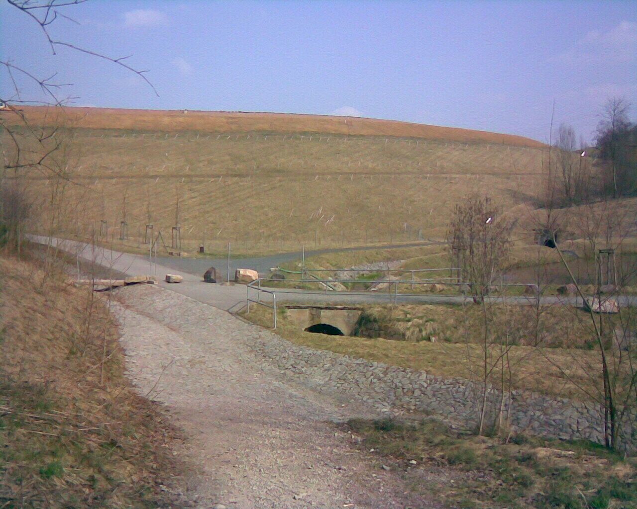 Abraumhalde das SDAG Wismut wärend der Sanierung