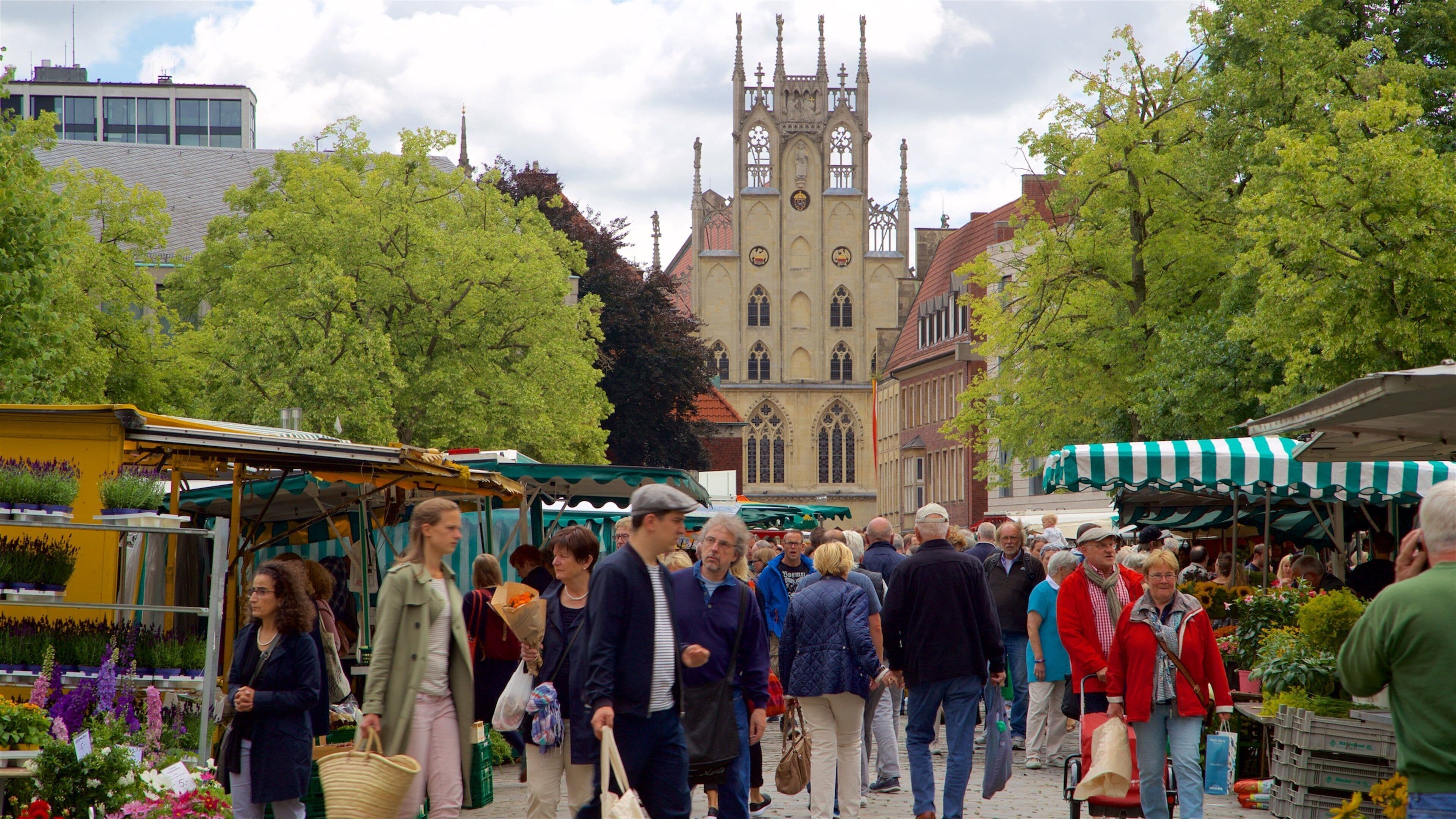 明斯特每週市場 设有 遺跡建築, 教堂或大教堂 和 街道景色