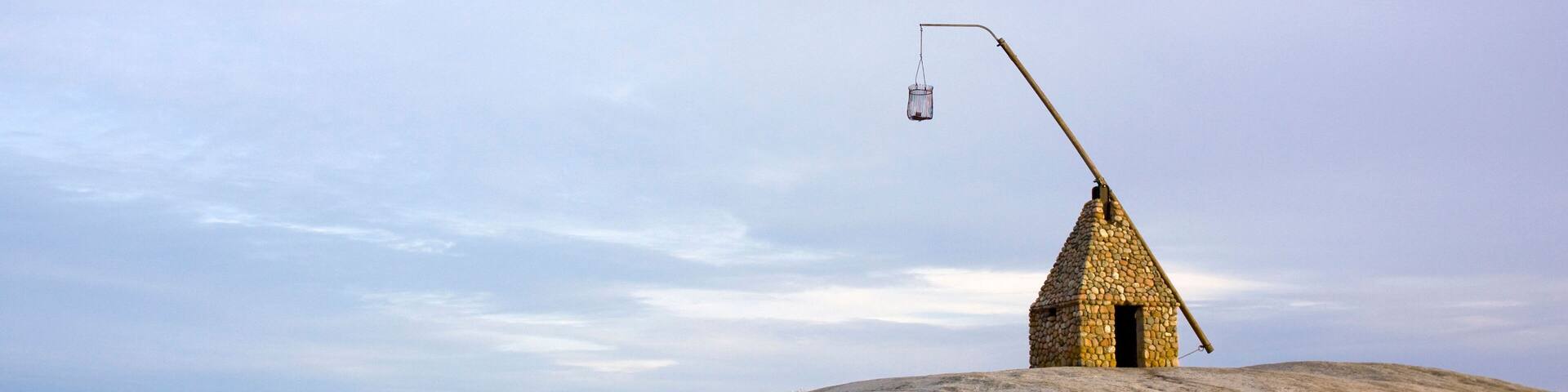 BPXEGT A traditional stone lighthouse on the coast at Verdens Ende, Tjome, Norway.. Image shot 07/2010. Exact date unknown.