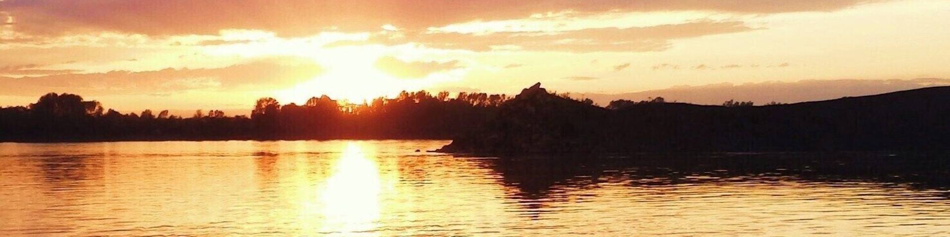 Evening at Jenisej River.