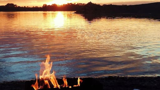 Evening at Jenisej River.