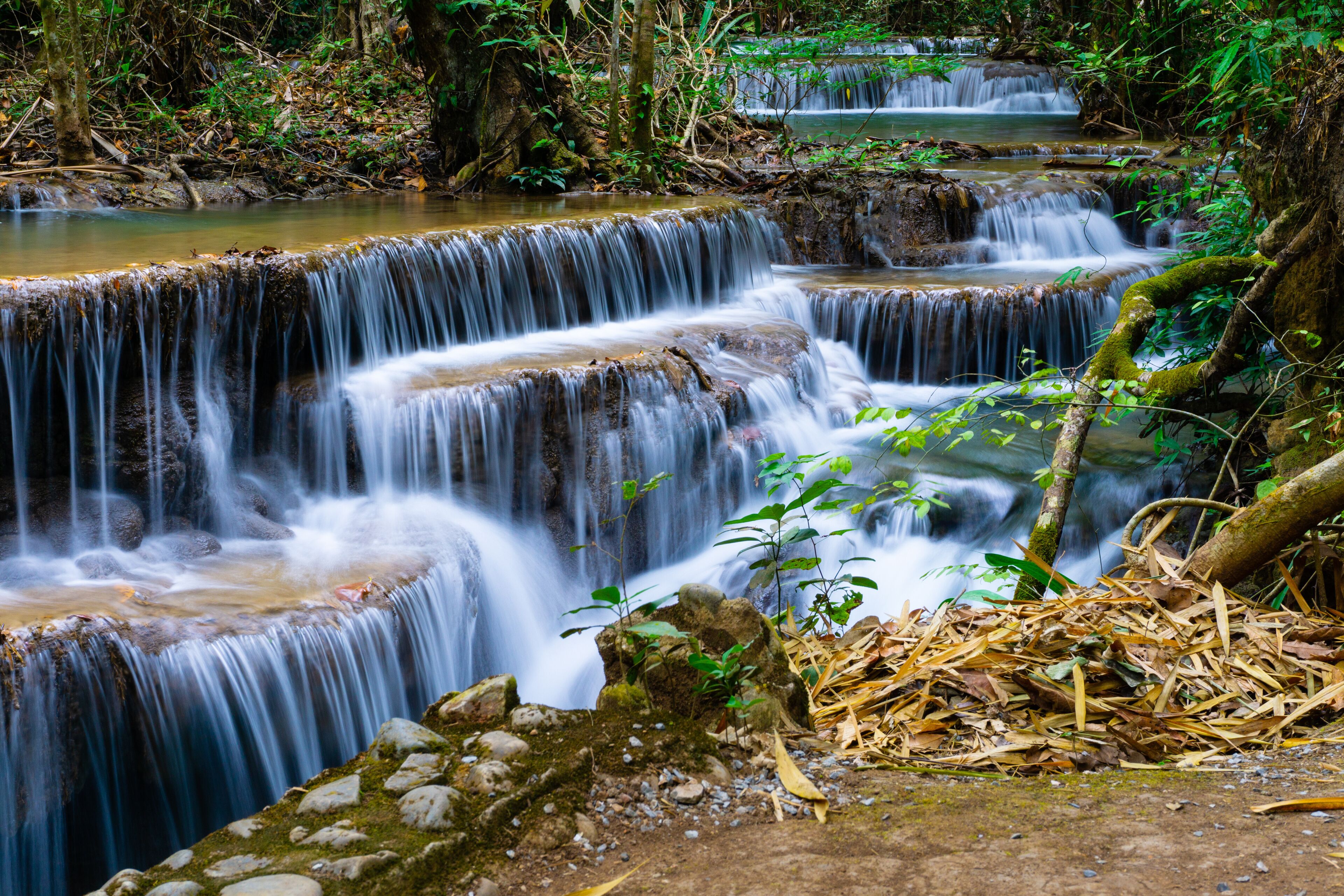 Huay Mae Khamin Waterfall (Srinakarin Dam National Park) Tha Kradan Si Sawat Kanchanaburi  Thailand