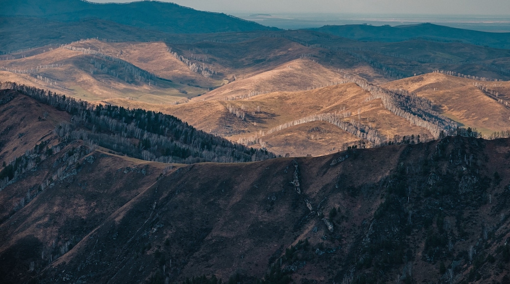 View from the top of ski Manzherok ski resort