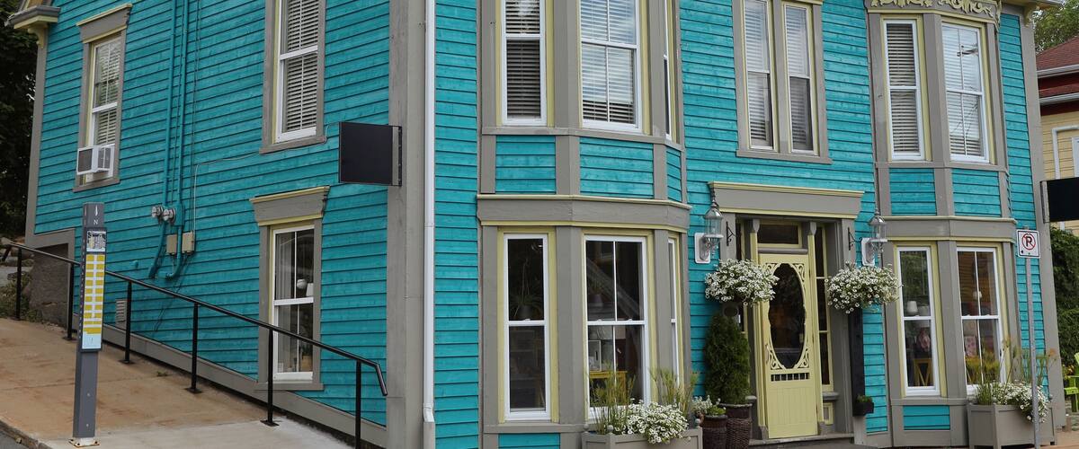 Lunenburg's colorful homes in Nova Scotia