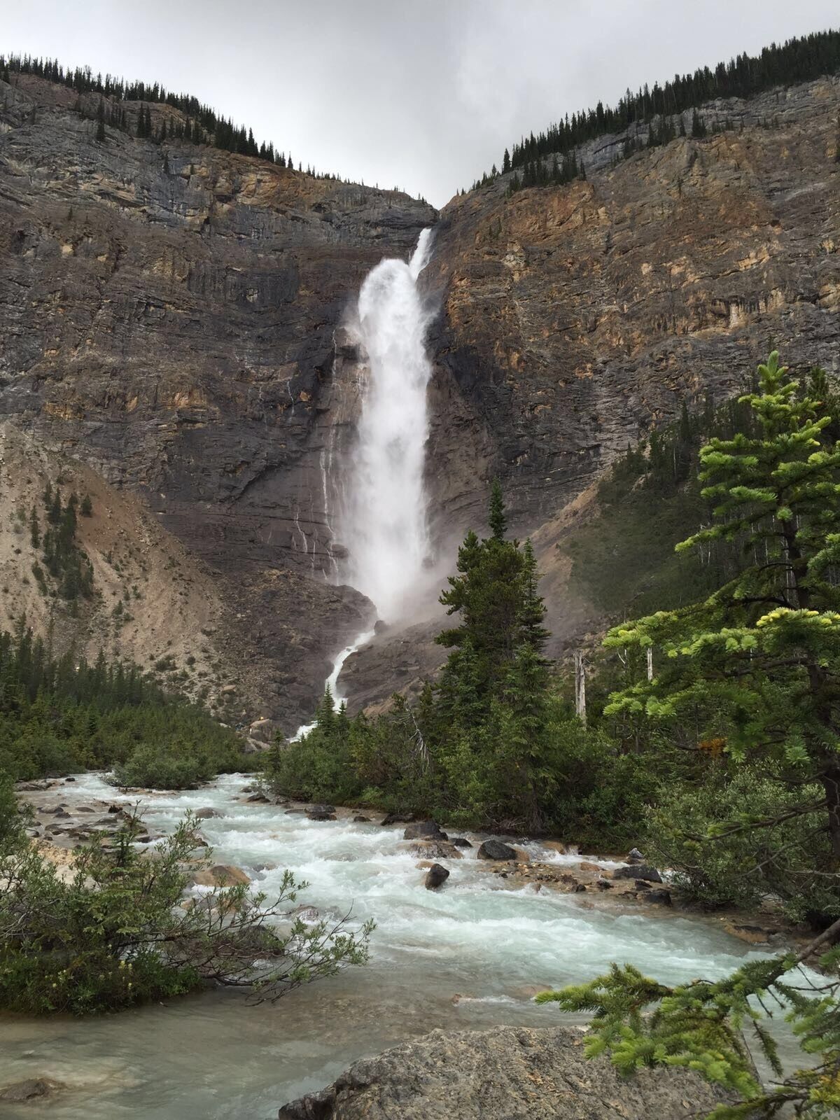 Tucked away 20 km from Fields, BC is Takakkaw Falls. Worth the drive !
