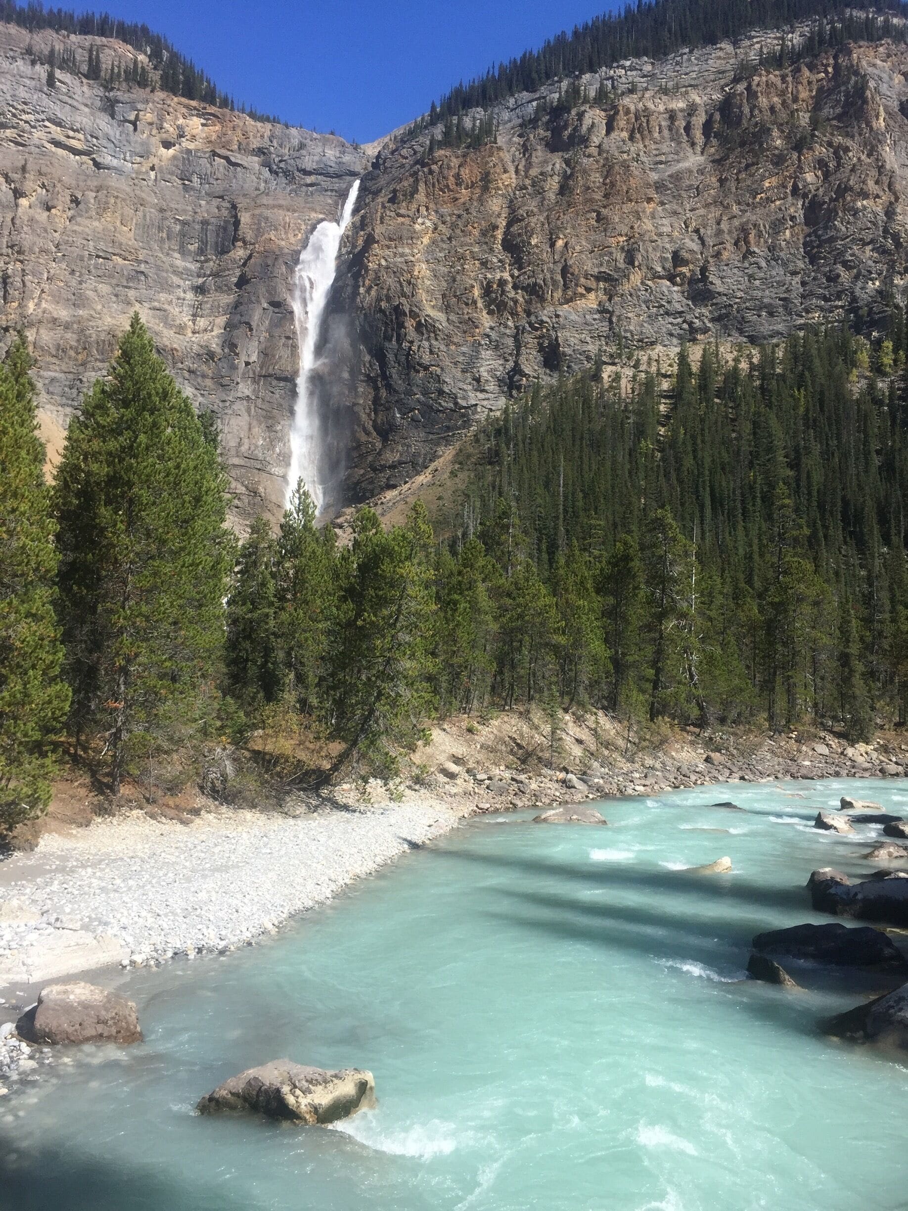 The river and the falls in Field BC