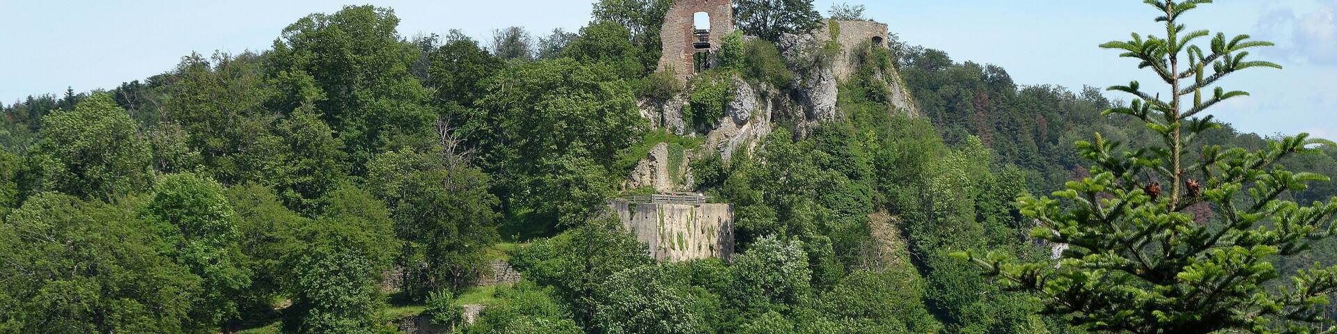 château de Ferrette, château fort médiéval de Ferrette dans le Sundgau Alsacien