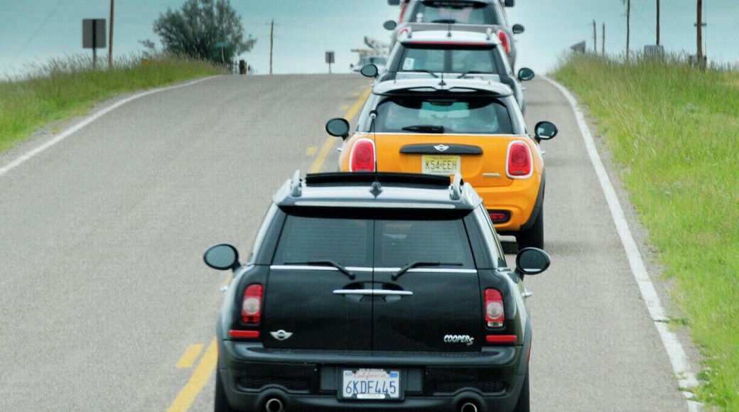 Mini Takes the States 2014 Road Rally Lubbock to Austin Leg:
Ever get that feeling you are being followed?
Roadtrips are much more fun when done with about 500 like minded friends... or in this case Mini Cooper owners !
#MTTS2014 #minitakesthestates #go11 #roadtrip