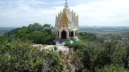 A temple on top of a hill.