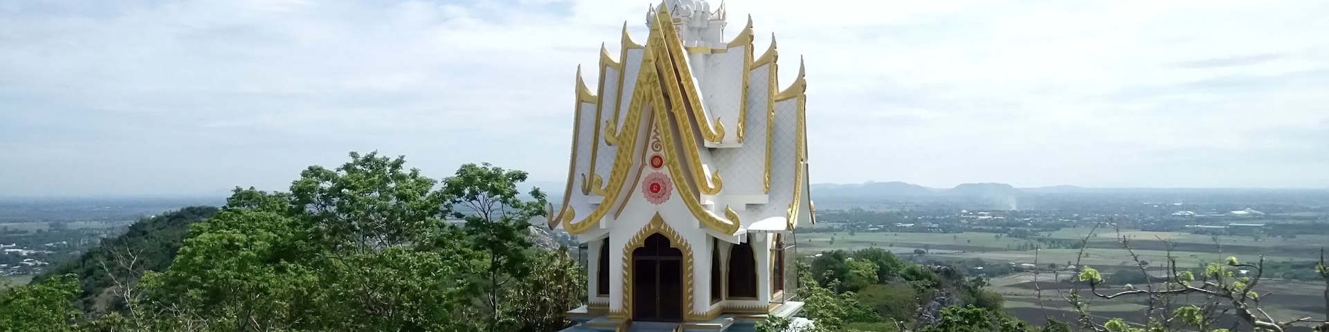 A temple on top of a hill.