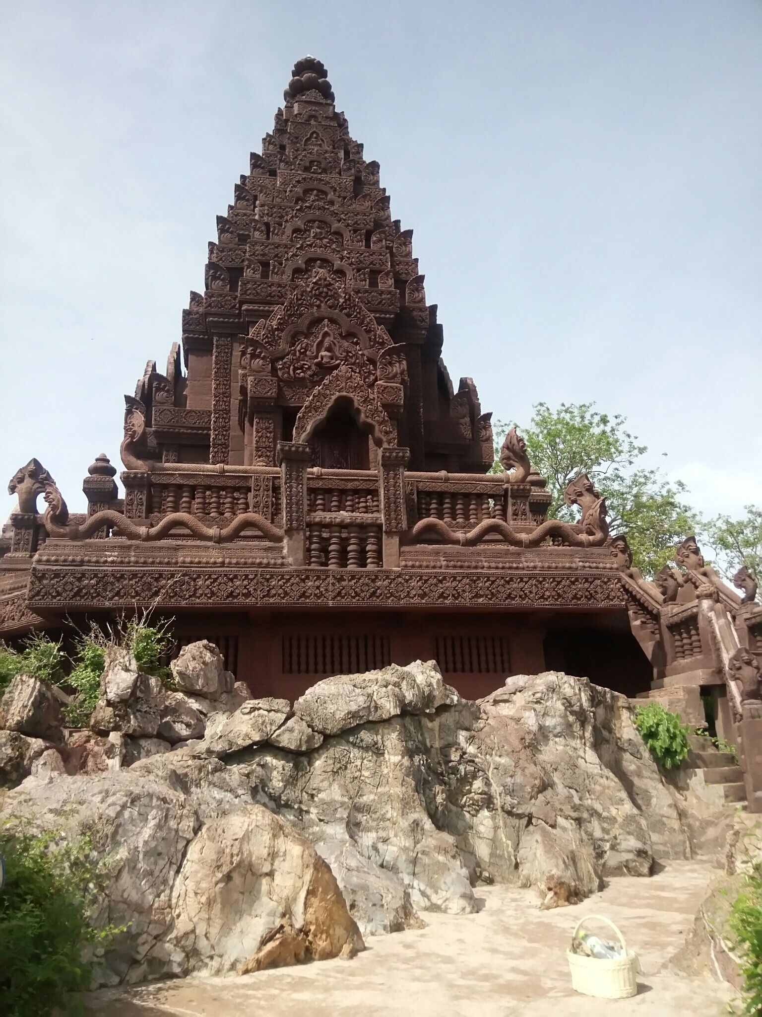 One of the marks in the temple up the hill. The materials were ordered from Myanmar. 