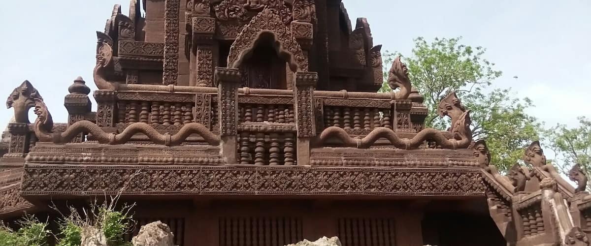 One of the marks in the temple up the hill. The materials were ordered from Myanmar.