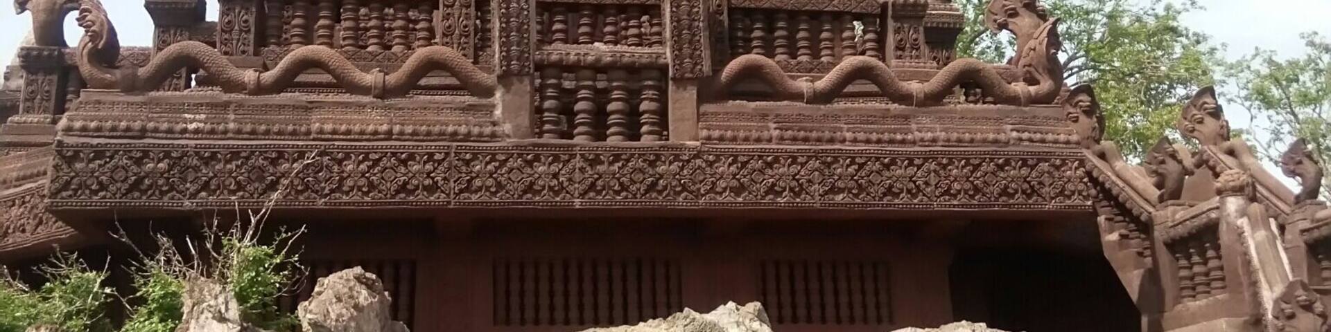 One of the marks in the temple up the hill. The materials were ordered from Myanmar.
