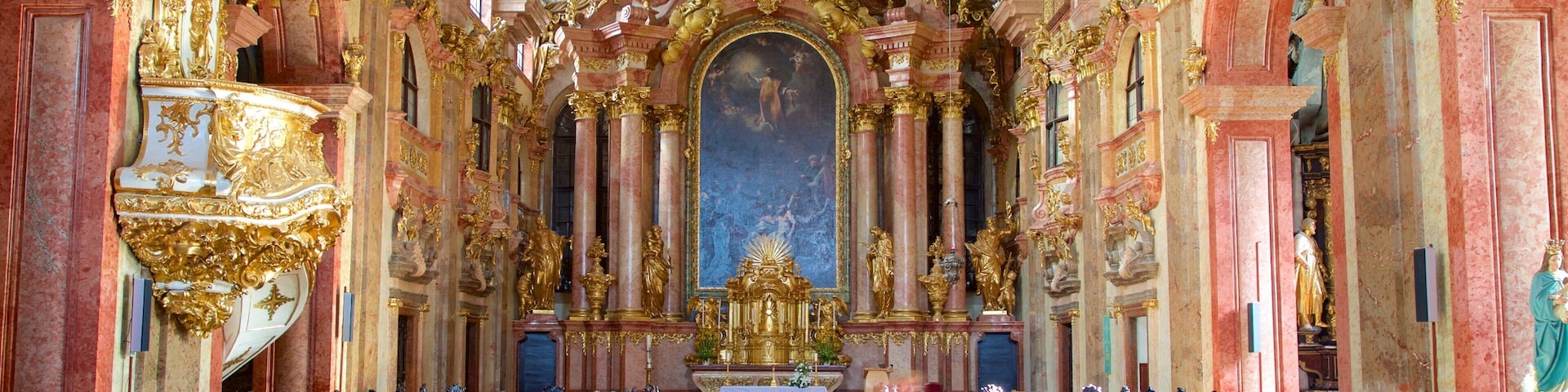 Gyor Benedictine Church showing interior views, religious aspects and a church or cathedral