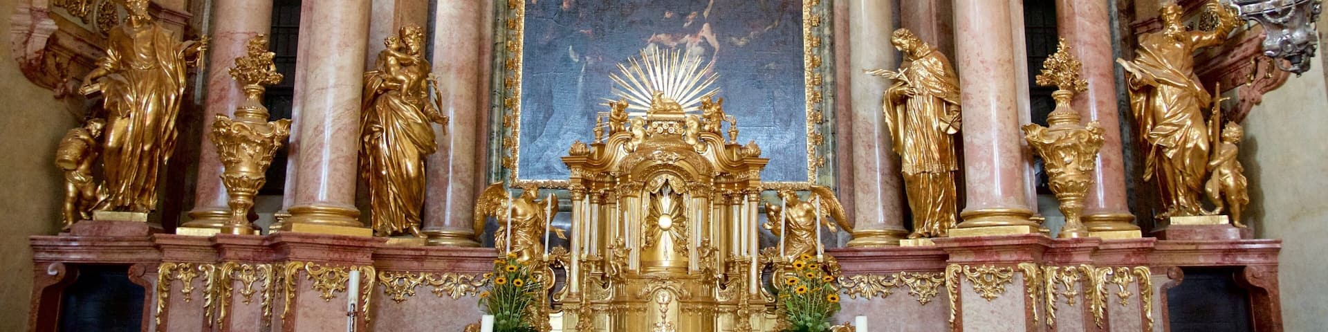 Gyor Benedictine Church featuring religious aspects, art and interior views