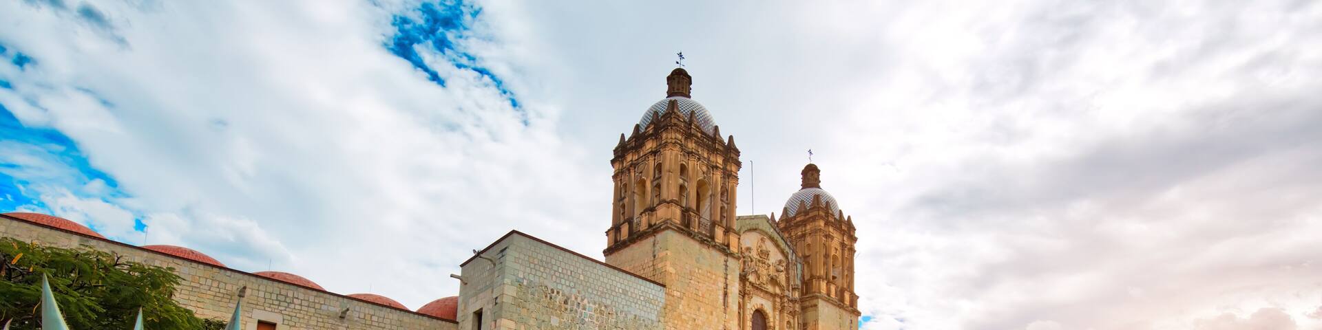 Landmark Santo Domingo Cathedral in historic Oaxaca city center
