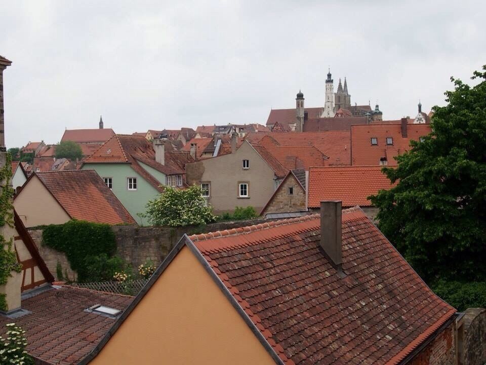 I loved that this town in Germany is still walled. This is a view from the wall surrounding it. Germany is one of my favorite countries to visit.