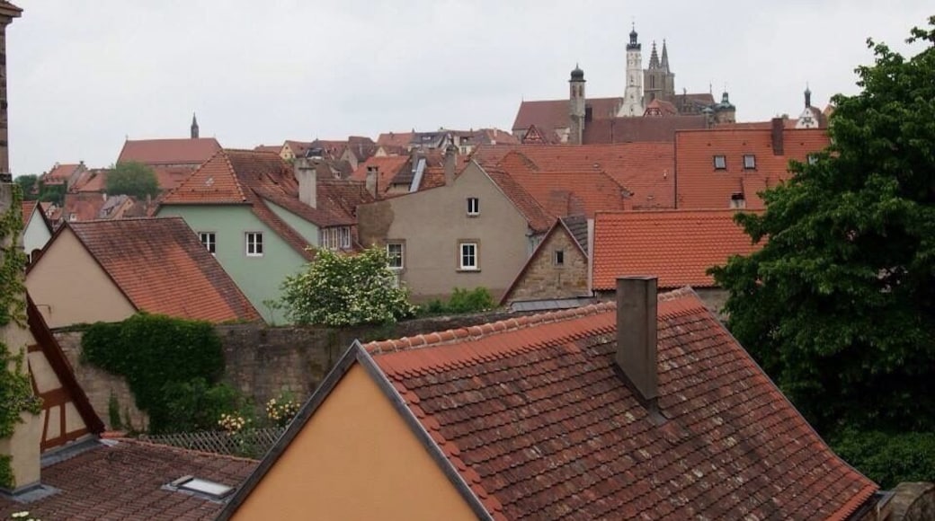 I loved that this town in Germany is still walled. This is a view from the wall surrounding it. Germany is one of my favorite countries to visit.