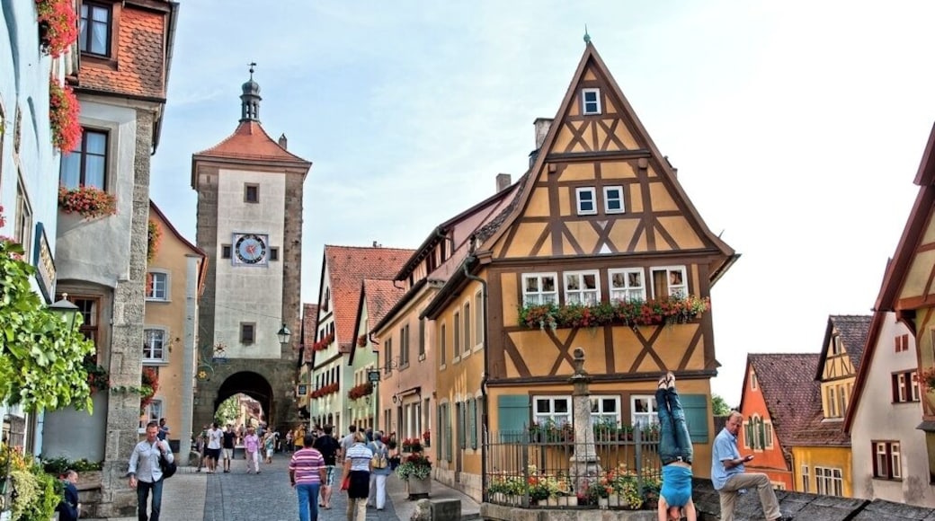 Such a cute town. Yes, I'm doing a handstand!