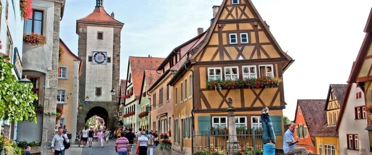 Such a cute town. Yes, I'm doing a handstand!