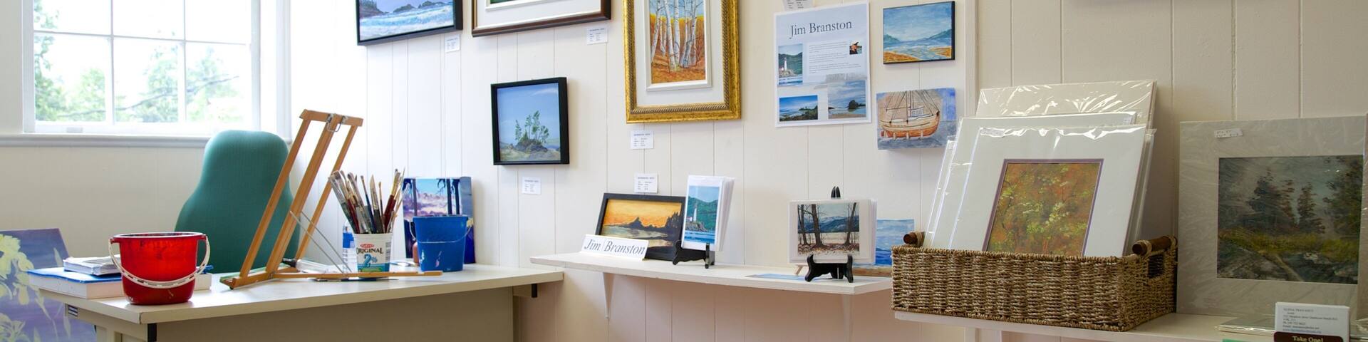 Old School House Arts Centre showing art and interior views