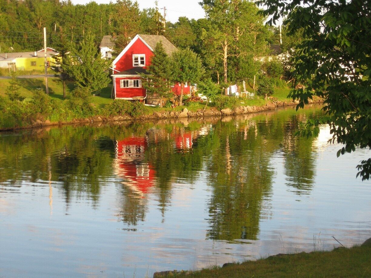 Right off the main highway, near the post office, sits this tranquil view. Just after taking this photo, two eagles landed close by to enjoy some delicacy they'd just captured.