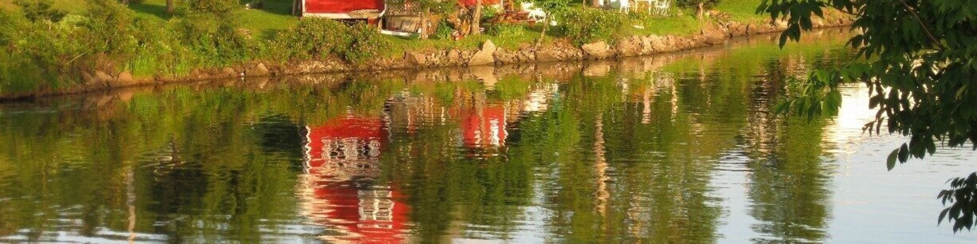 Right off the main highway, near the post office, sits this tranquil view. Just after taking this photo, two eagles landed close by to enjoy some delicacy they'd just captured.