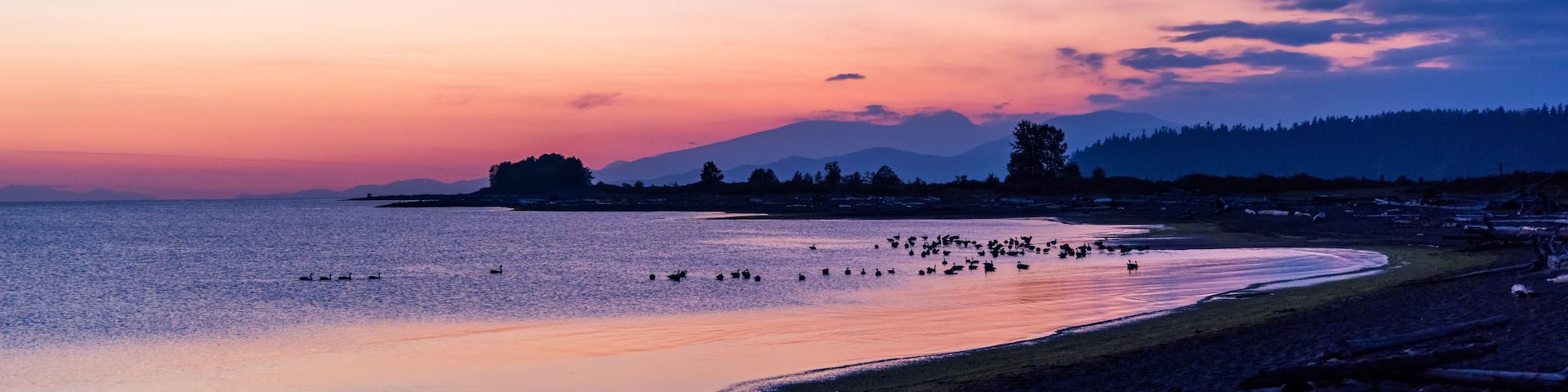 Serene Sunset Over Iona Beach in Greater Vancouver, BC, Canada