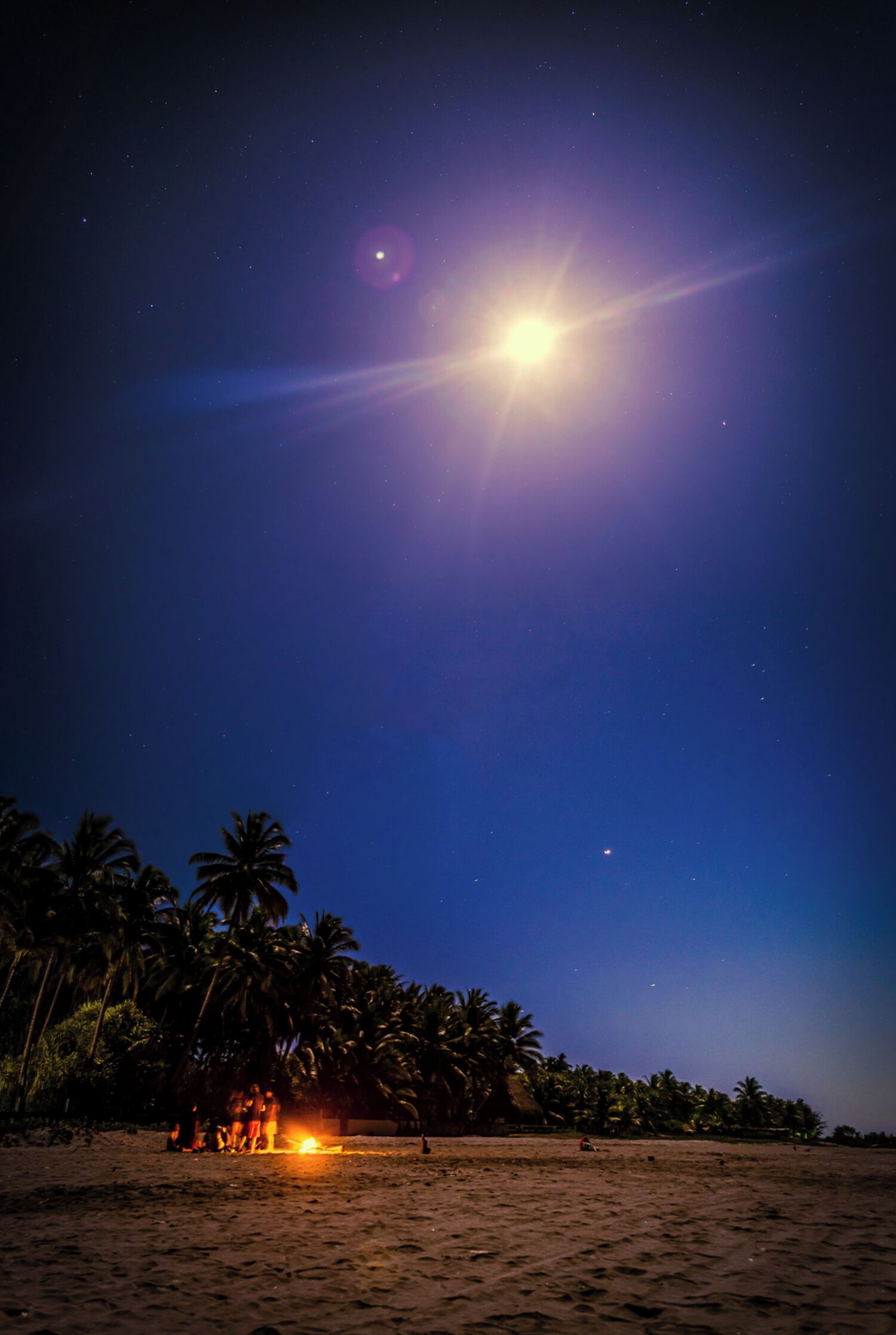 Bonfires on the beach are always fun. 