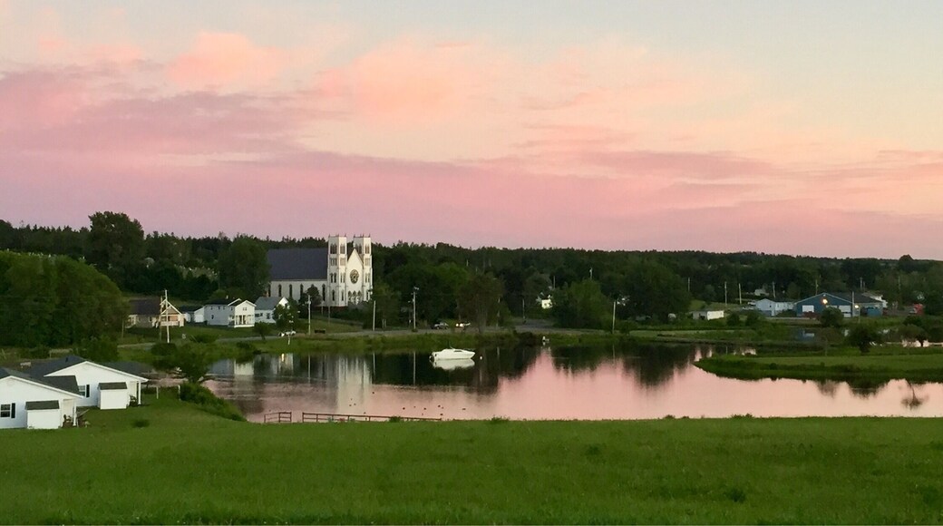 What a lovely view and sunset from our campground last night.