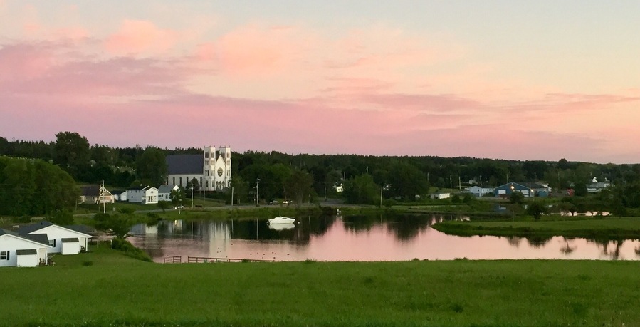 What a lovely view and sunset from our campground last night.