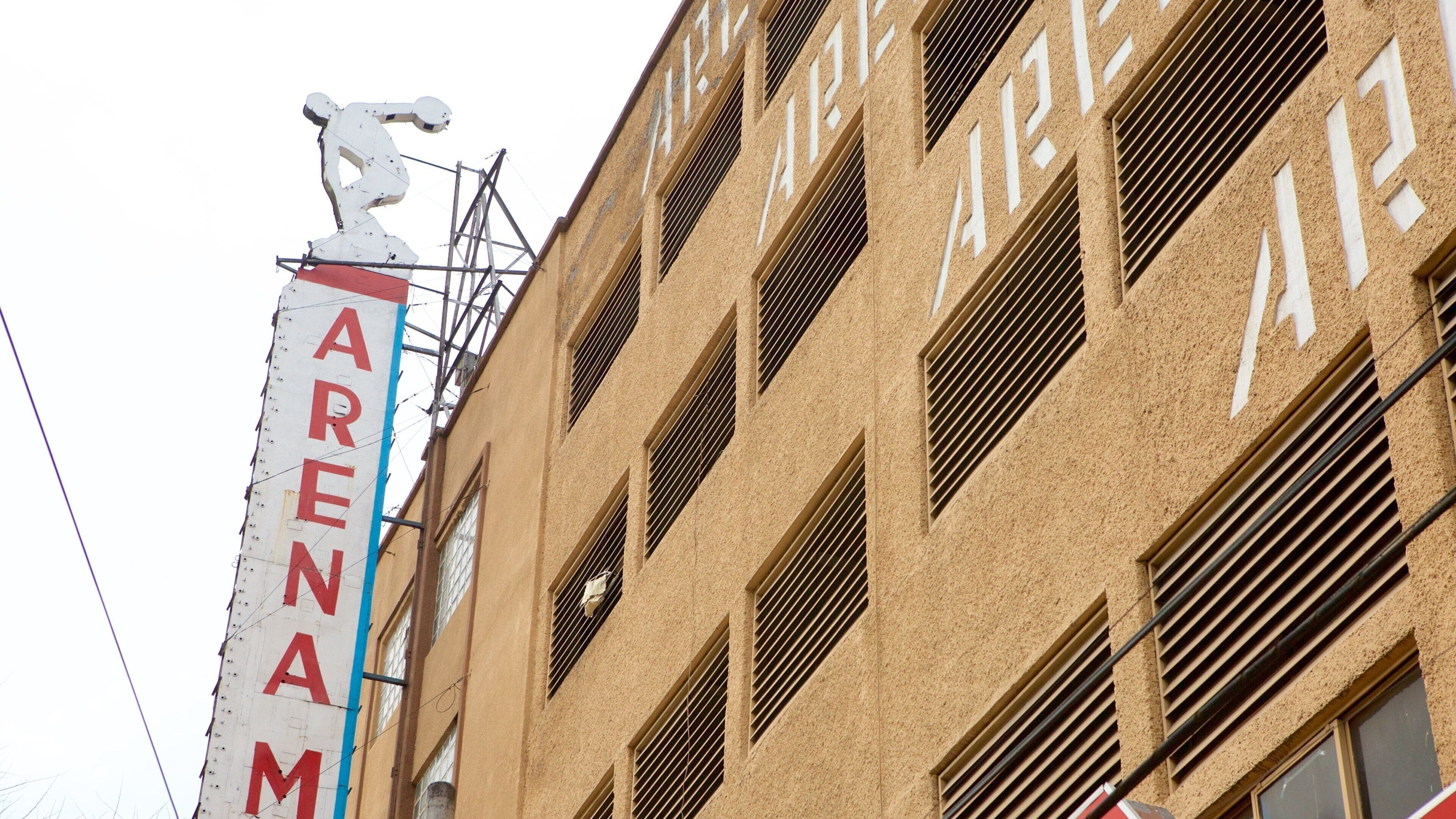Arena Mexico which includes signage