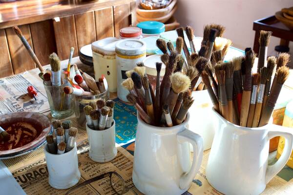 Casa-Ateliê Carlos Sclia Museum som omfatter kunst